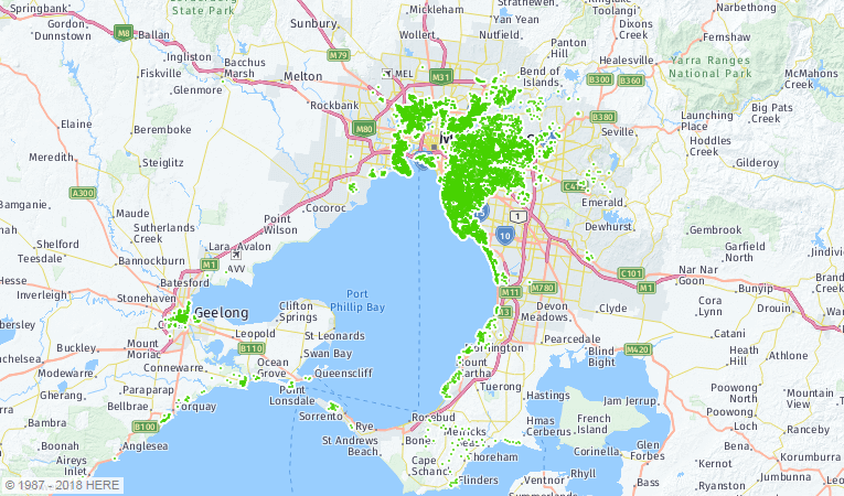 determined suburbans - Victoria Map