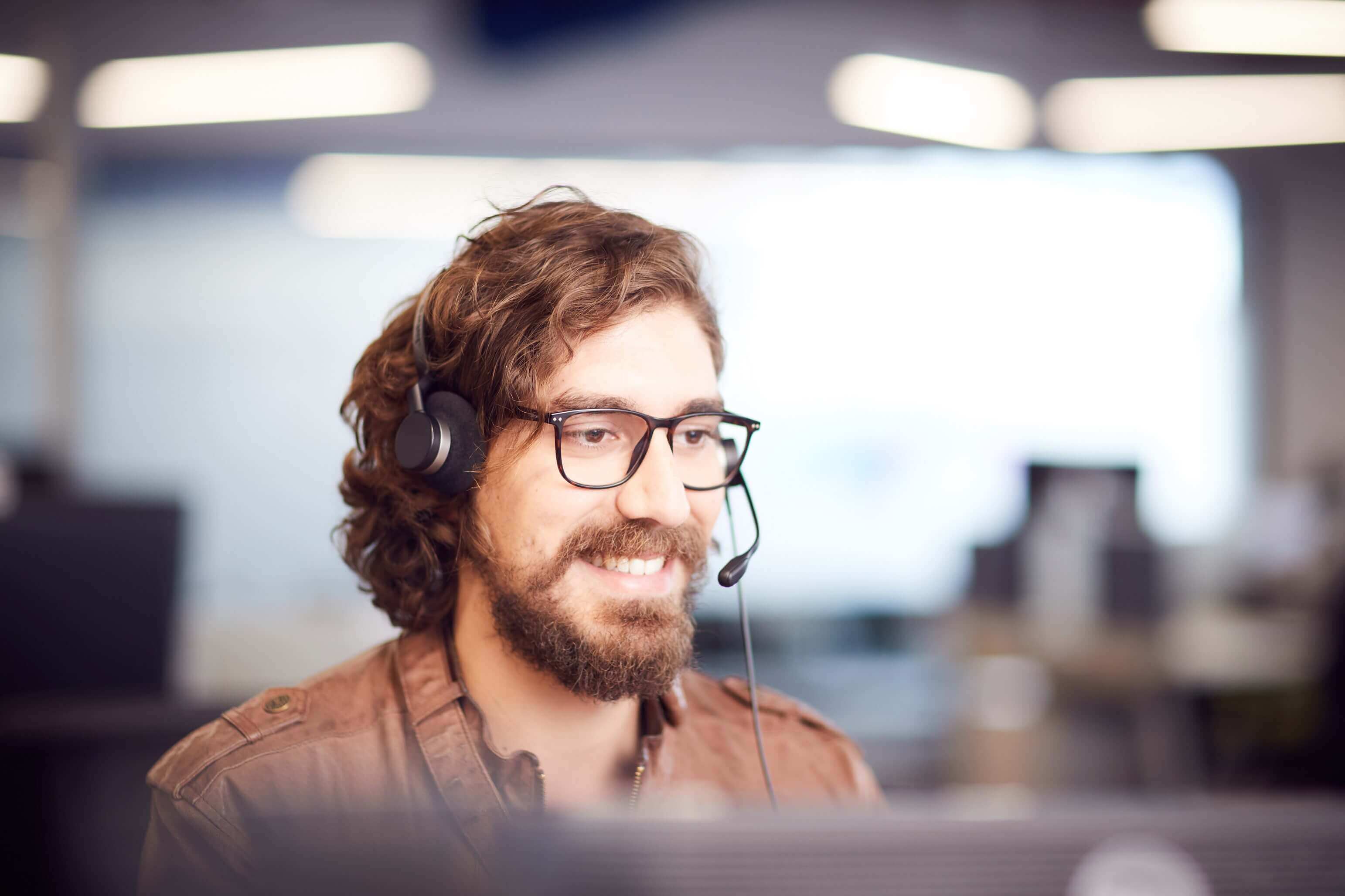 Man with headset