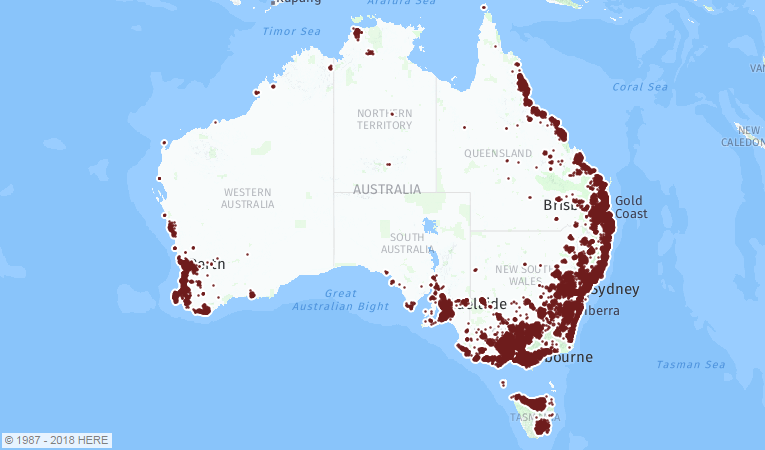 farming reliance - AUS map